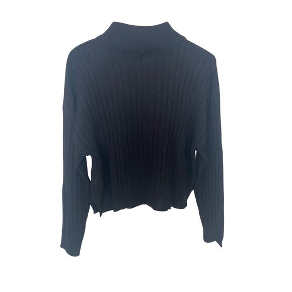 Topshop Ribbed Black Turtleneck Sweater - Picture 6 of 6